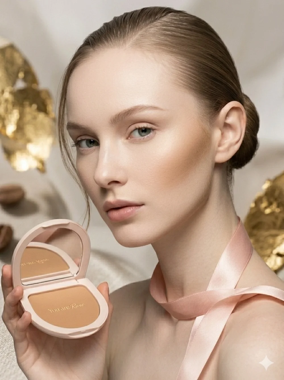 GET 2 Rare Beauty True to Myself Pressed Powder Almond 2 for the price of 1! NIB - Picture 3 of 6